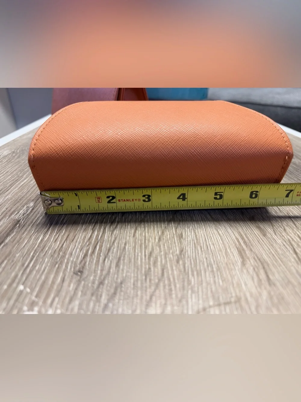 Lot of 2 Tory Burch Orange Saffiano Leather Eyewear Cases Gold Logo